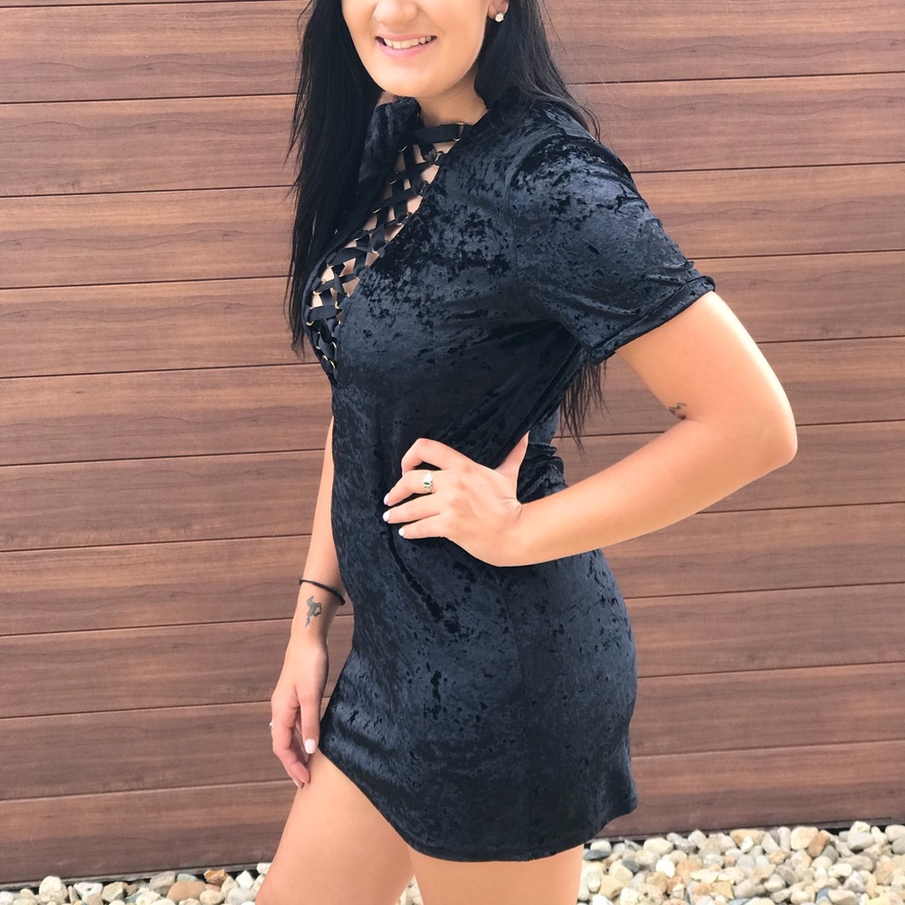 Velvet T-Shirt Dress